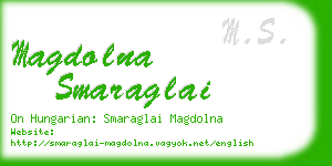 magdolna smaraglai business card